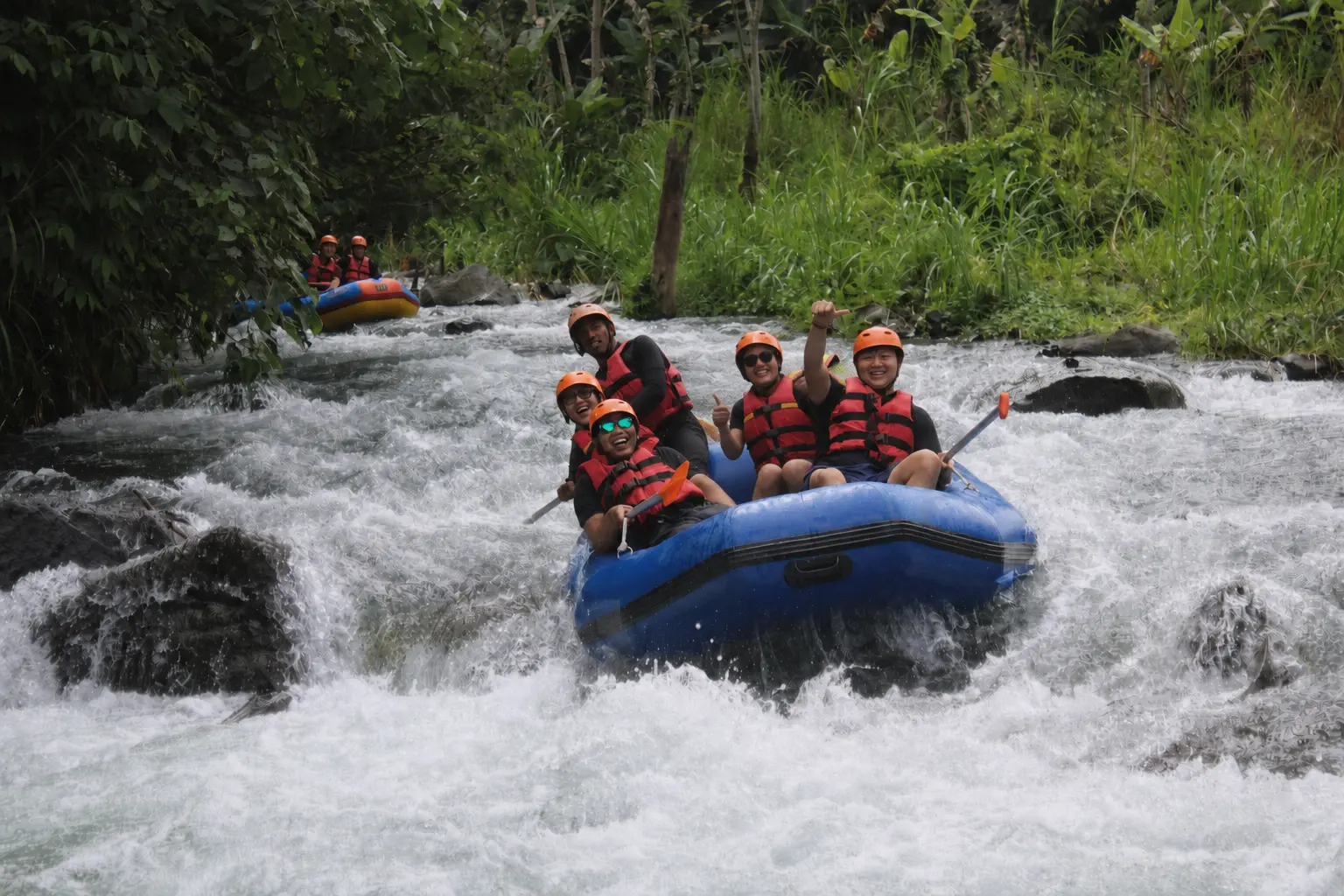 White water rafting at Telaga Waja, Bali